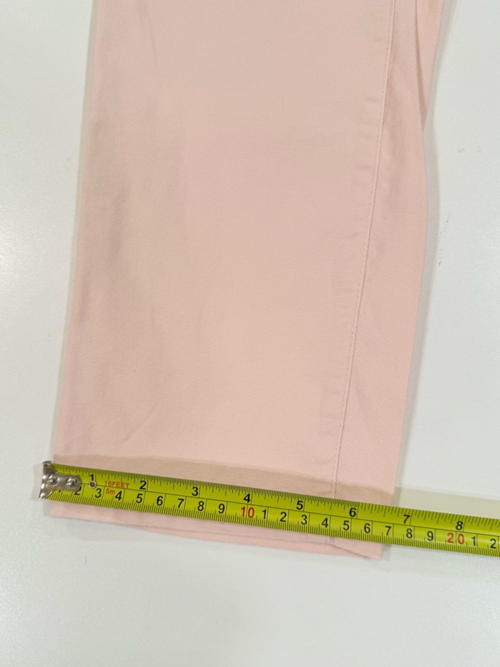 J.Crew Blush Pink Straight Leg Pants Size 24 High Rise Cotton Stretch - Picture 6 of 10